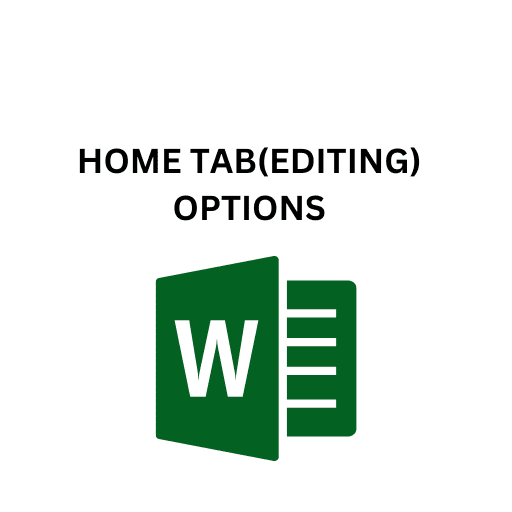 5. HOME TAB(EDITING) OPTIONS